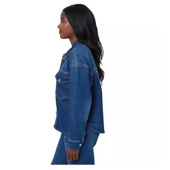 Edited by Remi Bader Women's Denim Top Confident Dark Jean Jacket Large NWT - Picture 9 of 11